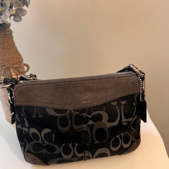 Small Coach Purse, black and gray - Picture 3 of 7
